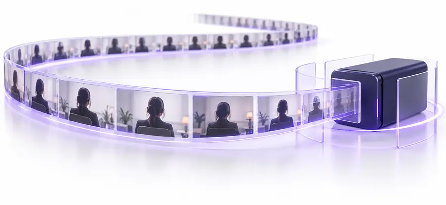 Illustration of a longer source video