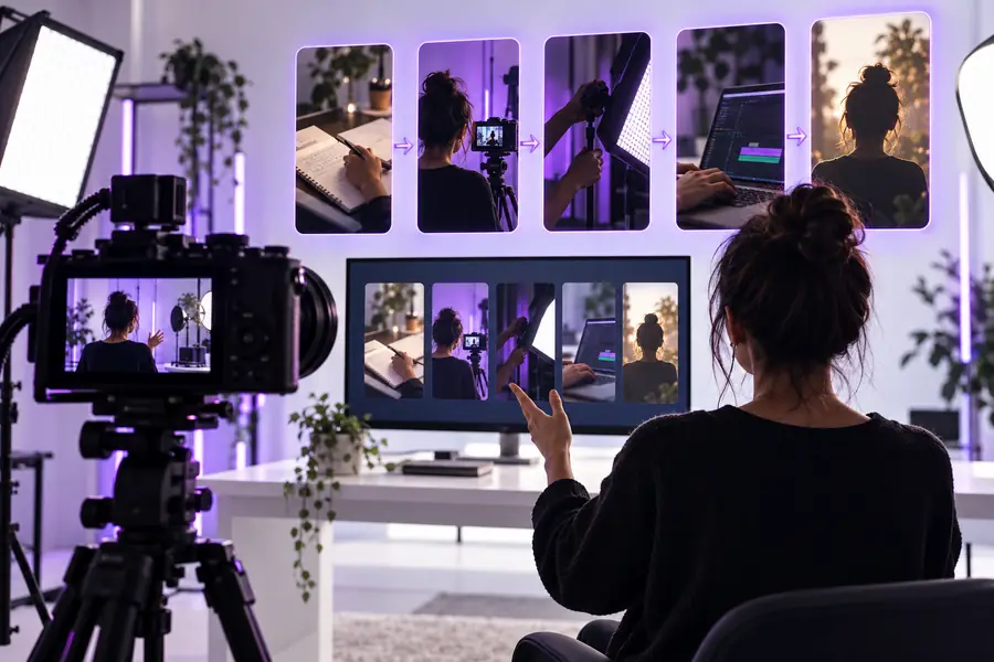 Vertikales Kurzvideo für die Veröffentlichung auf YouTube